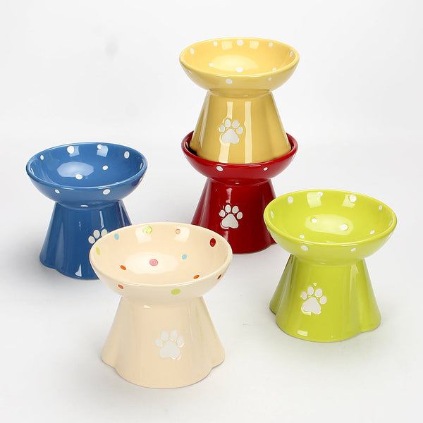 HKM-5325117 Large Capacity Ceramic Pet Bowl for Dogs and Cats, Available in Multiple Colors