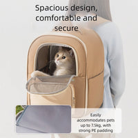 HKM-5325501 Breathable Pet Carrier Backpack for Cats and Dogs with Mesh Window and Spacious Compartment