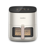 HKM-532563 Modern Square Air Fryer with Stainless Steel Heating Plate and LCD Display, Available in 3L, 5L, and 7L Sizes