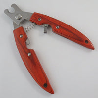HKM-5326525 Stainless Steel Dog Nail Clippers with Wooden Handle for Large and Medium Dogs