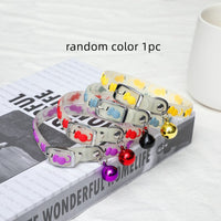 HKM-5326909 Luminous Silicone Cat Collars in Various Fun Designs - Random Colors