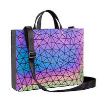 HKM-532691 Luminous Geometric Handbag for Women - Stylish Business Briefcase & Laptop Carrier