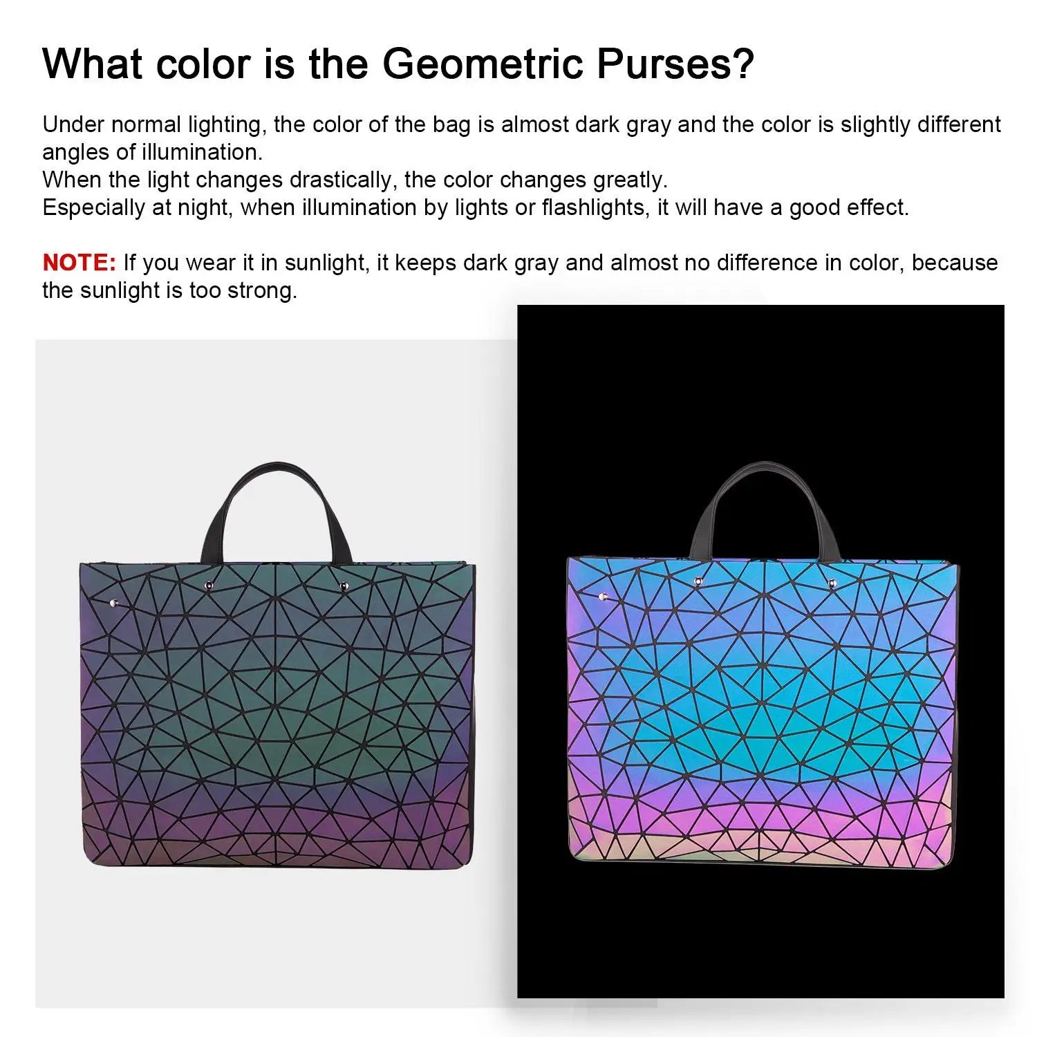 HKM-532691 Luminous Geometric Handbag for Women - Stylish Business Briefcase & Laptop Carrier