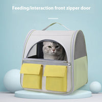 HKM-5327165 Transparent Cat Backpack with Large Capacity in Soft Acrylic and Oxford Cloth
