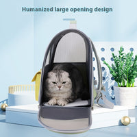 HKM-5327165 Transparent Cat Backpack with Large Capacity in Soft Acrylic and Oxford Cloth
