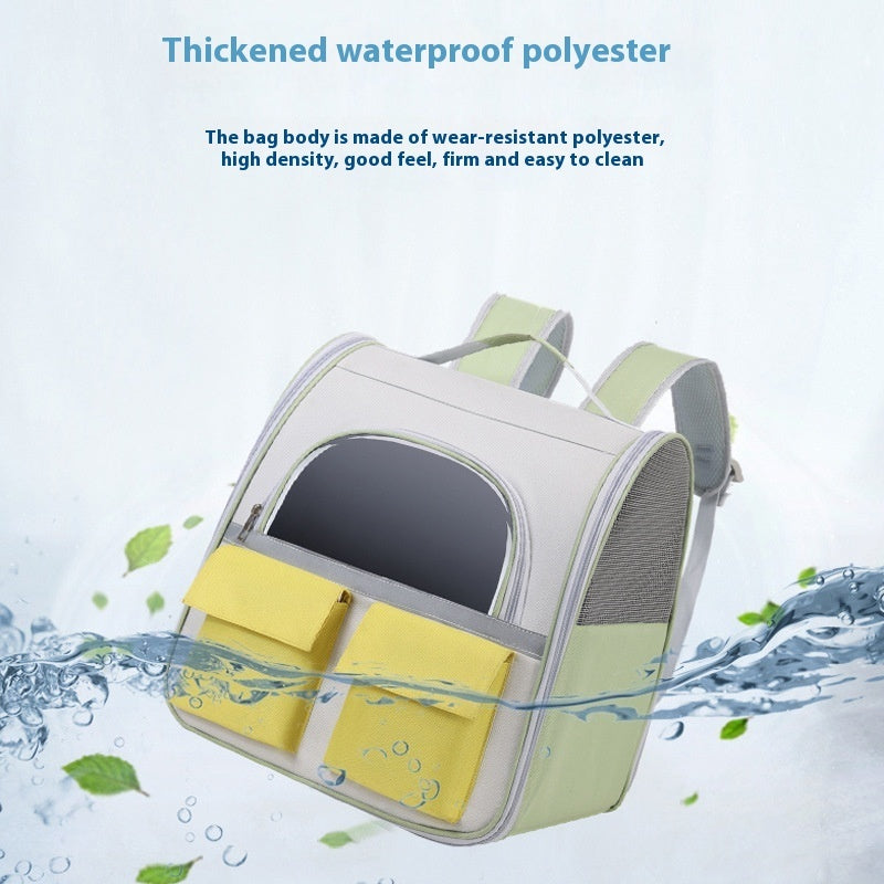 HKM-5327165 Transparent Cat Backpack with Large Capacity in Soft Acrylic and Oxford Cloth