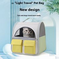 HKM-5327165 Transparent Cat Backpack with Large Capacity in Soft Acrylic and Oxford Cloth