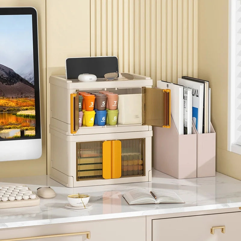 HKM-532883 Foldable Non-Installation Storage Box for Home Desktop Organisation