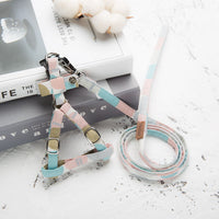 HKM-5330493 Cotton Dog Chest Strap with Traction Rope for Small Dogs, Soft and Comfortable Fit
