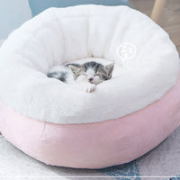 HKM-5330749 Cozy Cloth Cat House and Pet Nest for Small Dogs – Pink and Gray Options Available