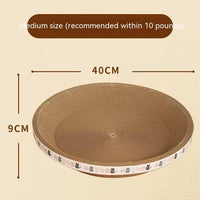 HKM-5330877 Integrated Cat Scratch Board and Nest - Corrugated Paper, Multiple Sizes Available