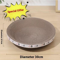 HKM-5330877 Integrated Cat Scratch Board and Nest - Corrugated Paper, Multiple Sizes Available