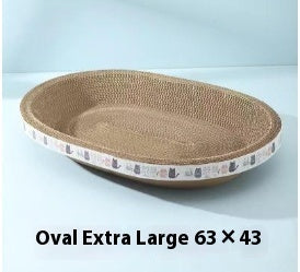 HKM-5330877 Integrated Cat Scratch Board and Nest - Corrugated Paper, Multiple Sizes Available