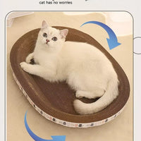 HKM-5330877 Integrated Cat Scratch Board and Nest - Corrugated Paper, Multiple Sizes Available