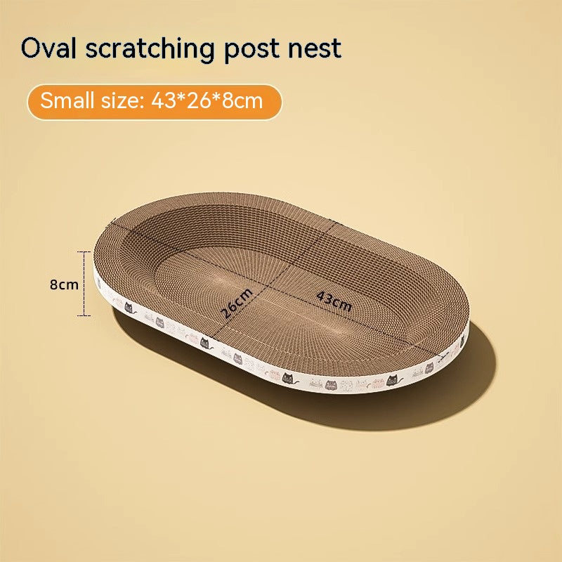 HKM-5330877 Integrated Cat Scratch Board and Nest - Corrugated Paper, Multiple Sizes Available