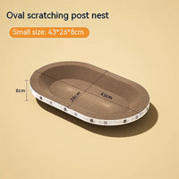 HKM-5330877 Integrated Cat Scratch Board and Nest - Corrugated Paper, Multiple Sizes Available