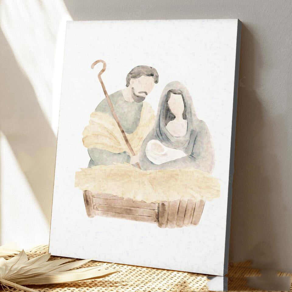 HKM-533139 Minimalist Canvas Poster of Baby Jesus for Christmas Decoration