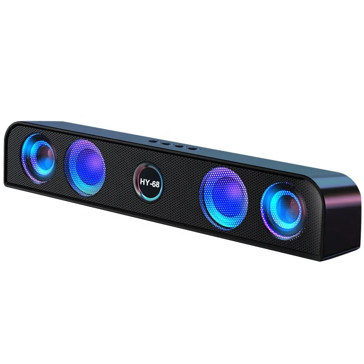HKM-533139 Wireless RGB Sound Bar with Bluetooth Subwoofer for Desktop and Home Audio Setup