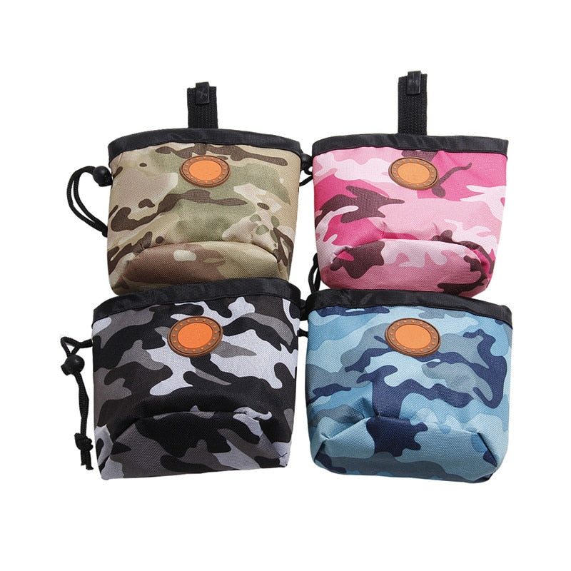 HKM-5332925 Camouflage Pet Training Bag with Snack Pockets and Garbage Bag Holder