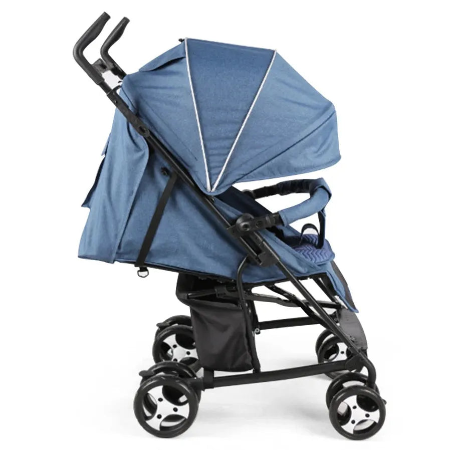 HKM-533331 Lightweight Multi-Position Recline Newborn Stroller with Canopy, Compact and Foldable Baby Pram