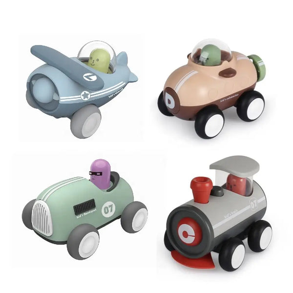 HKM-533395 Pull Back Cartoon Car Toy for Kids - Multi-style Friction Vehicle, Perfect Gift for Ages 5 and Up