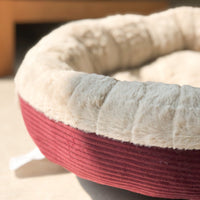 HKM-5334717 Cozy Plush Dog and Cat Mat for Autumn and Winter, Round Nest Design