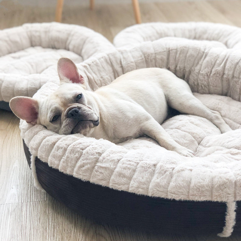 HKM-5334717 Cozy Plush Dog and Cat Mat for Autumn and Winter, Round Nest Design