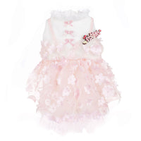 HKM-5334845 Cute Three-Dimensional Lace Dog Skirt for Small Pets - Stylish Polyester Fiber Dress