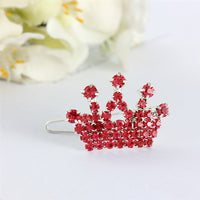 HKM-5335485 Rhinestone Crown Hairpin for Children - Copper Hair Accessory in White, Pink, and Blue