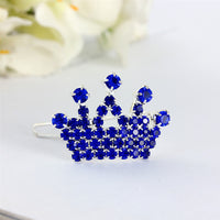 HKM-5335485 Rhinestone Crown Hairpin for Children - Copper Hair Accessory in White, Pink, and Blue