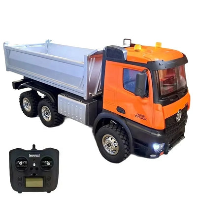 HKM-533587 1/14 Remote Control Dump Truck with Lifting Bed and High-Torque Motor, Alloy Construction
