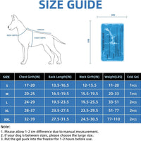 HKM-5336253 Adjustable Gray Cooling Vest with Ice Pack for Dogs - Summer Pet Apparel