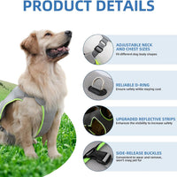 HKM-5336253 Adjustable Gray Cooling Vest with Ice Pack for Dogs - Summer Pet Apparel