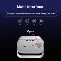 HKM-533651 Portable 4K Mini Projector with Android 12.0, WiFi, and Full HD 1080P for Home Movie Streaming