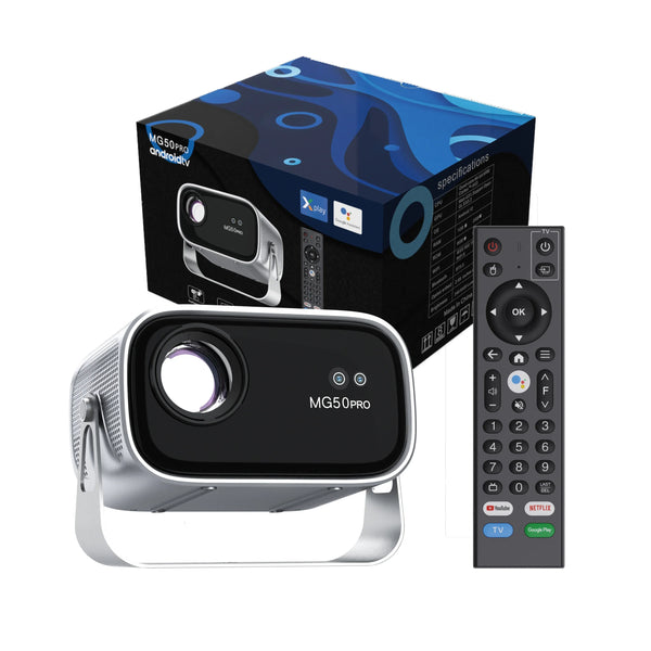HKM-533651 Portable 4K Mini Projector with Android 12.0, WiFi, and Full HD 1080P for Home Movie Streaming