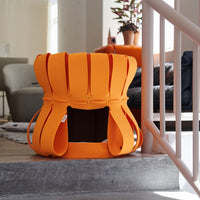 HKM-5336637 Double-Decker Cat Nest with Multi-Functional Scratching Board - Corrugated Paper and Felt, 50x50x40cm