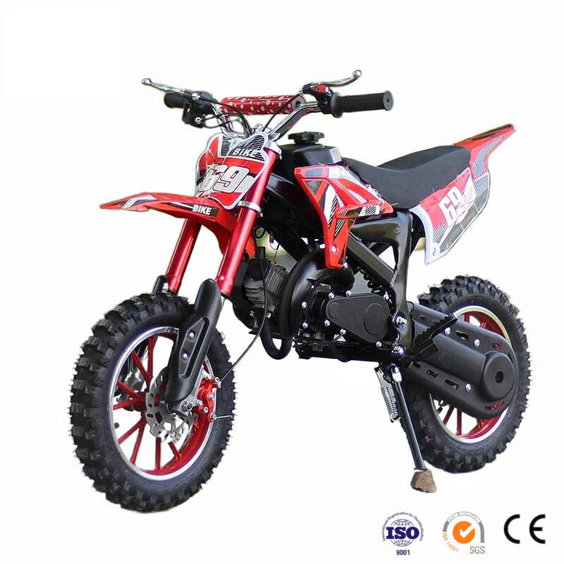 HKM-533715 49cc Mini Racing Pocket Bike - 2 Stroke Dirt Bike for Kids - 40-60 km/h Speed, 10-inch Wheels