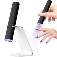 HKM-533779 Handheld Mini UV LED Nail Lamp with Adjustable Stand, Portable Cordless Nail Dryer