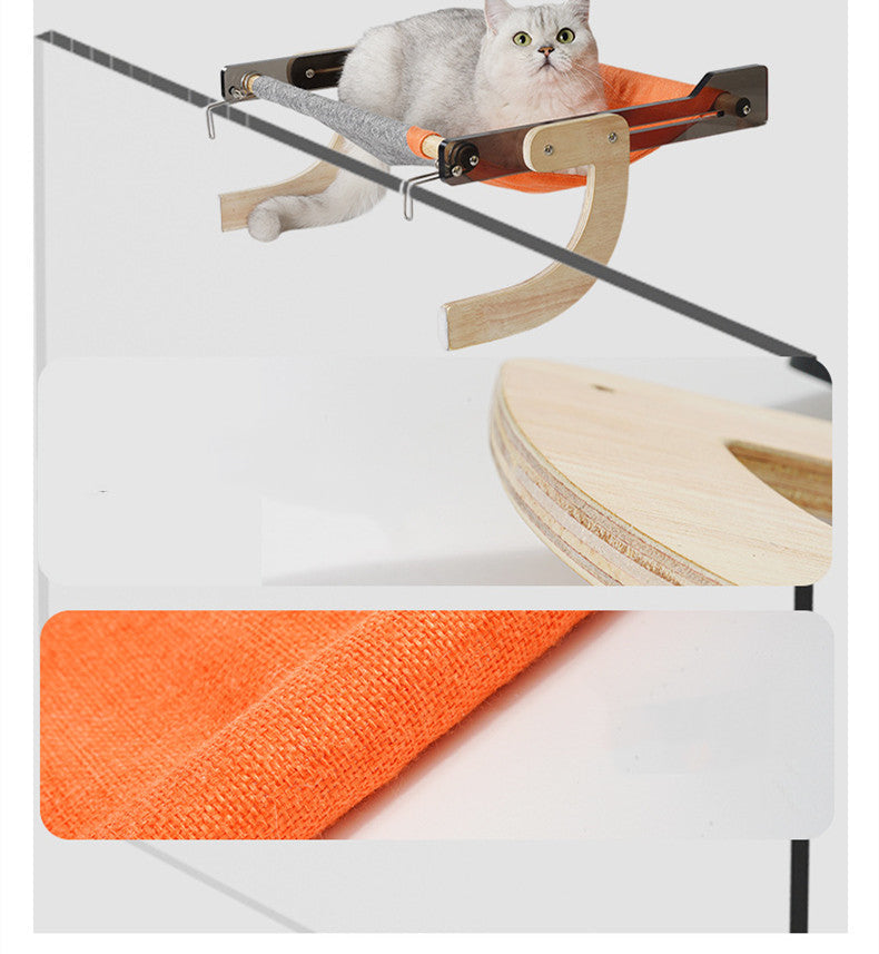 HKM-5338045 Adjustable Acrylic Pet Hammock for Sun Basking and Relaxation