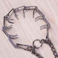 HKM-5338429 Removable Metal Iron Dog Training Chain with Rubber Grip - Various Sizes Available