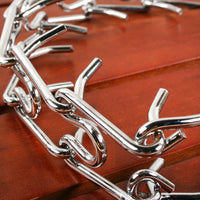 HKM-5338429 Removable Metal Iron Dog Training Chain with Rubber Grip - Various Sizes Available