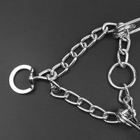 HKM-5338429 Removable Metal Iron Dog Training Chain with Rubber Grip - Various Sizes Available