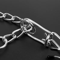 HKM-5338429 Removable Metal Iron Dog Training Chain with Rubber Grip - Various Sizes Available