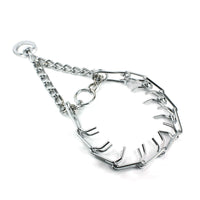 HKM-5338429 Removable Metal Iron Dog Training Chain with Rubber Grip - Various Sizes Available