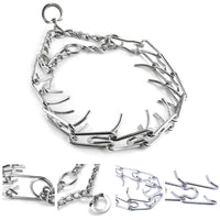 HKM-5338429 Removable Metal Iron Dog Training Chain with Rubber Grip - Various Sizes Available