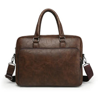 HKM-533843 Men's PU Leather Briefcase Bag for Business and Laptop Use