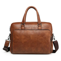HKM-533843 Men's PU Leather Briefcase Bag for Business and Laptop Use