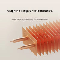 HKM-533907 Graphene Electric Baseboard Heater with Smart App Control, Portable Heating Solution for Rooms 10-15㎡