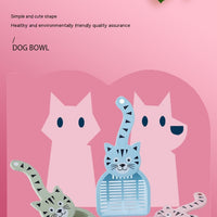 HKM-5340221 Large Plastic Cat Litter Scoop - Pink, Green, Blue, 28x12.5cm