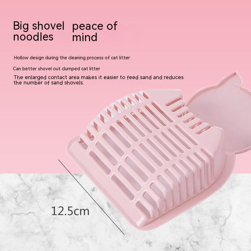 HKM-5340221 Large Plastic Cat Litter Scoop - Pink, Green, Blue, 28x12.5cm